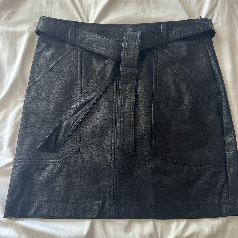 Black Leather Skirt